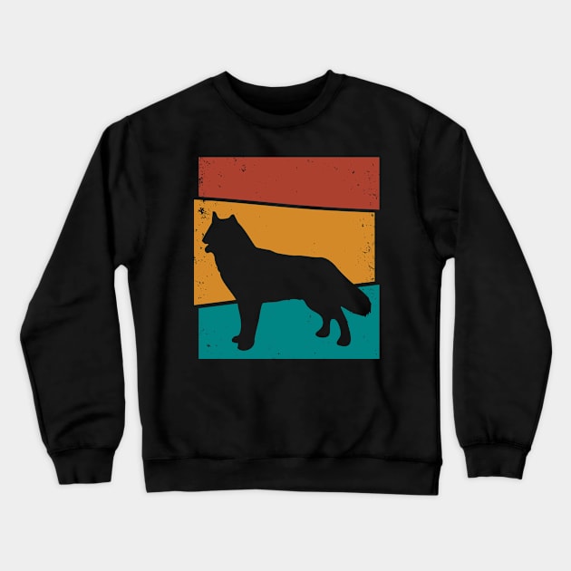 Retro Northern Inuit Dog Crewneck Sweatshirt by Shirtjaeger